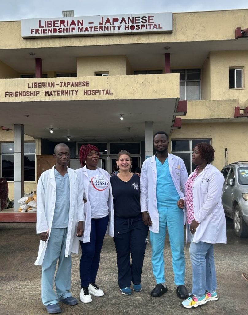 Liberia Friendship Maternity Hospital sign Lisa Christianson